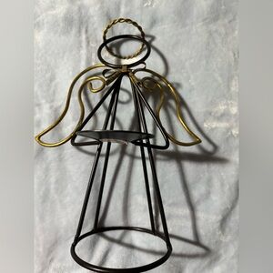 Gold and Black Angel Candle Holder